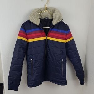 Vintage 70s 80s Style 5 Stripe Jacket Size Small